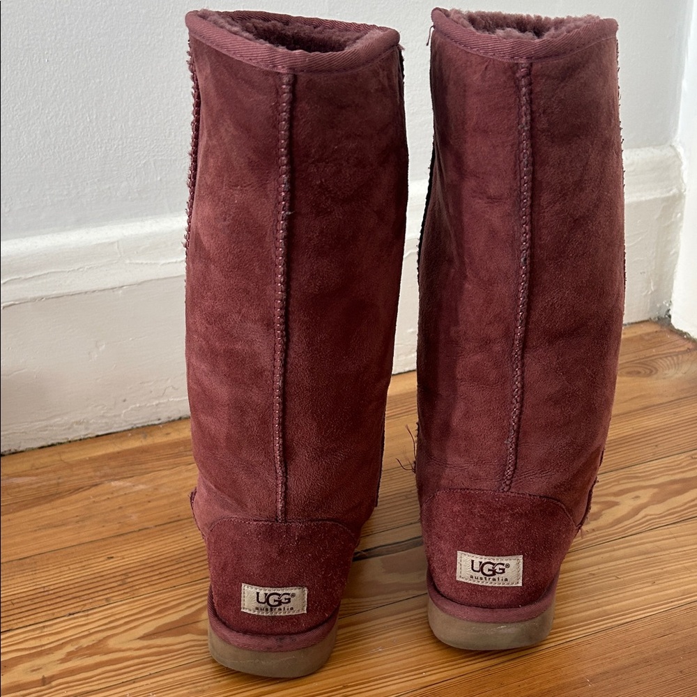 UGG Women's Winter Boots in Rich Burgundy - Picture 2 of 11